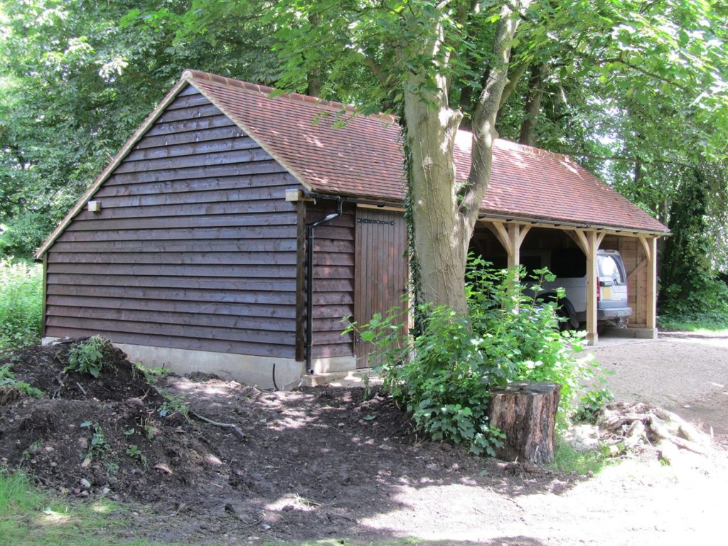 One storey timber garage