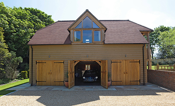 Wooden Garage with Room above